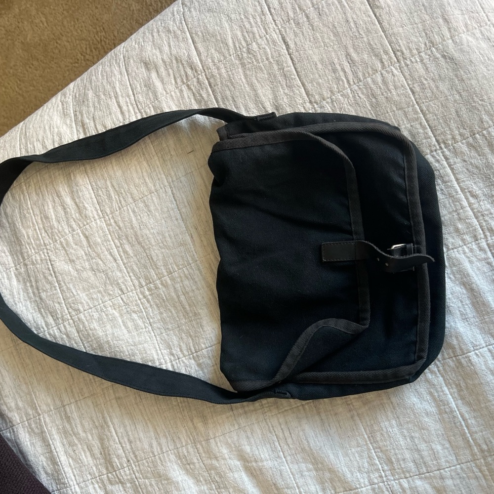 VINTAGE 90s AGNES B. Black canvas bag - child size